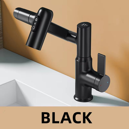 Revolutionary 360° Rotating Digital LED Basin Faucet - Multi-Function Hot & Cold Water Mixer for Your Bathroom!